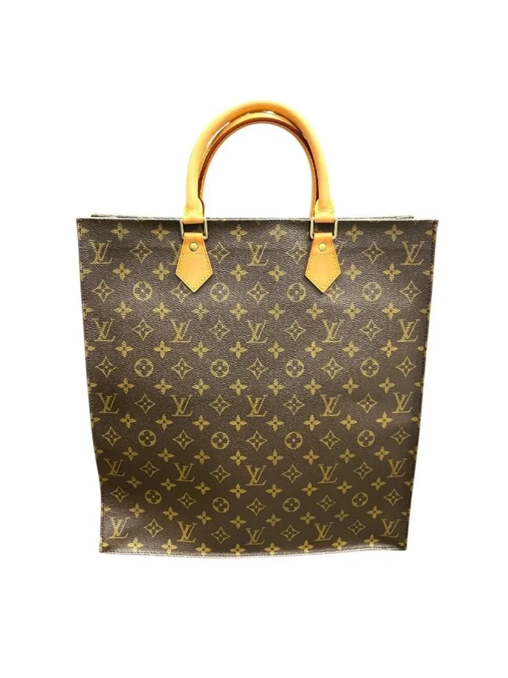 Louis Vuitton Monogram Sac Plat Tote Bag Canvas